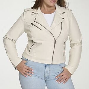 Levi's Women's Off-White Leather Jacket